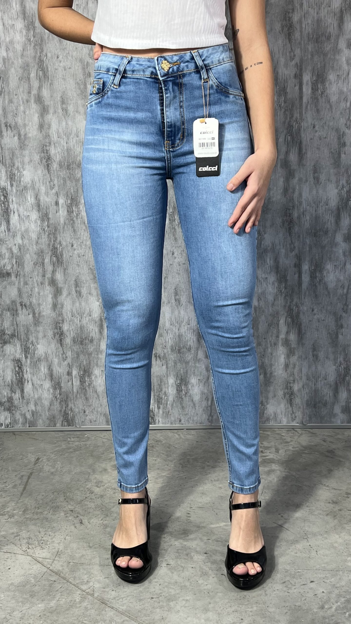 CALÇA JEANS GRIFE PREMIUM FEMININA SKINNY